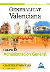 Portada de Grupo D Administración General. Generalitat Valenciana. Temario Volumen 2