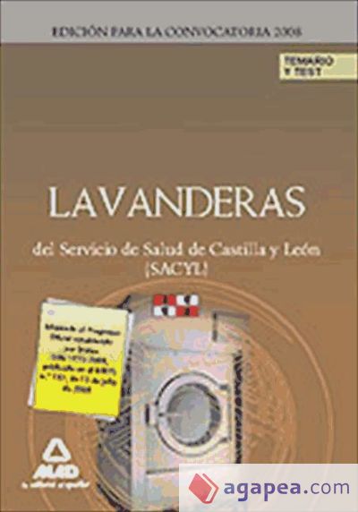 Lavanderas del Servicio de Salud de Castilla y León (SACYL). Temario y Test