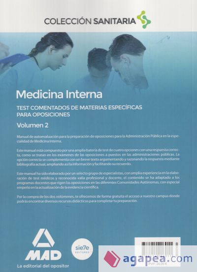 Medicina Interna. Test comentados de materias específicas para oposiciones. Volumen 2