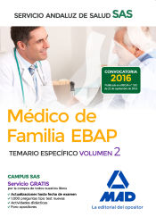 Portada de Médico de Familia EBAP del Servicio Andaluz de Salud (SAS). Temario específico, volumen 2