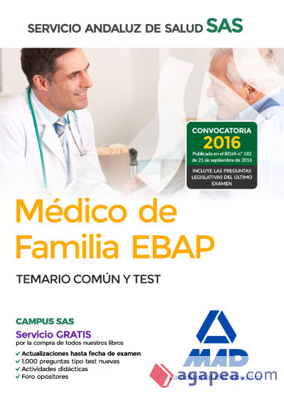 Médico de Familia EBAP del Servicio Andaluz de Salud. Temario Común y Test