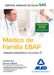 Portada de Médico de Familia EBAP del Servicio Andaluz de Salud. Temario específico, volumen 4