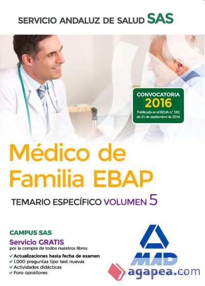 Médico de Familia EBAP del Servicio Andaluz de Salud. Temario específico, volumen 5