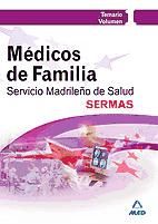 Portada de Médicos de Familia del Servicio Madrileño de Salud (SERMAS). Temario. Volumen I