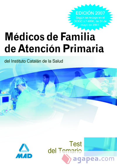 Médicos de familia del instituto catalán de la salud. Test del temario