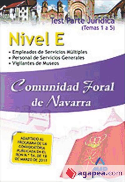 Nivel e comunidad foral de navarra. Test parte jurídica.(temas 1 a 5)