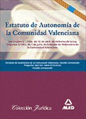 Portada de Nuevo Estatuto de Autonomía. Temario y Test. Generalitat Valenciana