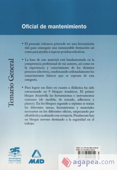 Oficial de mantenimiento. Temario general