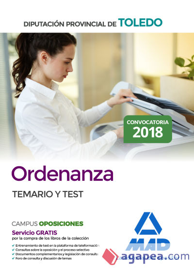 Ordenanza de la Diputación Provincial de Toledo. Temario y test
