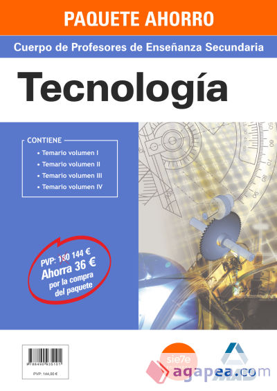 PAQUETE AHORRO TECNOLOGÍA CUERPO DE PROFESORES DE ENSEÑANZA SECUNDARIA