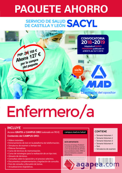 Paquete Ahorro Enfermero/a del Servicio de Salud de Castilla y León (SACYL)