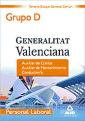 Portada de Personal laboral de la generalitat valenciana. (grupo d). Temario bloque general común