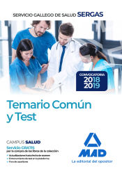 Portada de Servicio Gallego de Salud. Temario común y test