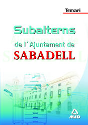 Portada de Subalterns de l´ajuntament de sabadell. Temari