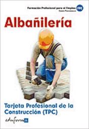 Portada de Tarjeta Profesional de la Construcción (TPC). Albañilería