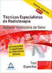 Portada de Técnicos Especialistas de Radioterapia de la Agencia Valenciana de Salud. Test de la Parte Específica