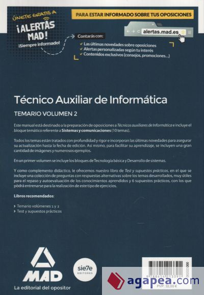 Técnicos auxiliares de informática. Temario volumen 2