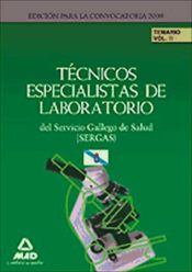 Portada de Técnicos especialistas de laboratorio del servicio gallego de salud (sergas). Temario parte específica. Volumen ii