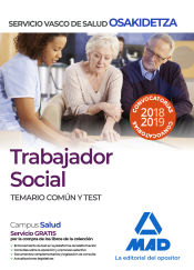 Portada de Trabajador Social de Osakidetza-Servicio Vasco de Salud. Temario común y test