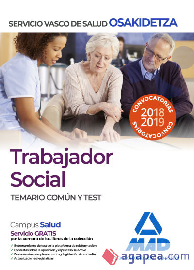 Trabajador Social de Osakidetza-Servicio Vasco de Salud. Temario común y test