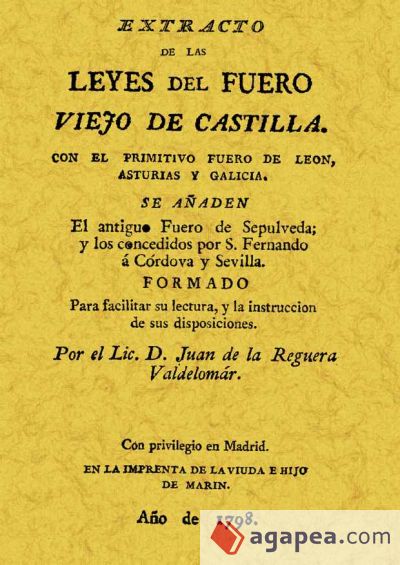 Extracto de las leyes del Fuero Viejo de Castilla