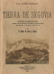 Portada de La comunidad y tierra de Segovia