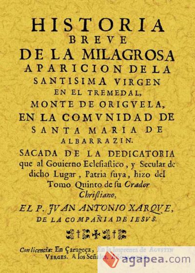 Tremedal. Historia breve de la aparición de la Virgen