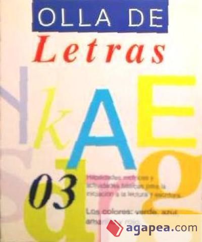 Olla de letras 3. Los colores: verde, azul, amarillo y rojo