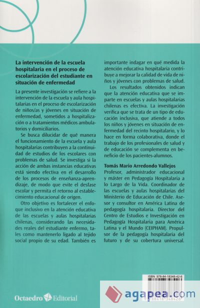 La intervención en la escuela hospitalaria en el proceso de escolarización del estudiante en situación de enfermedad