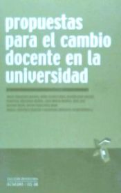 Portada de Propuestas para el cambio docente en la universidad