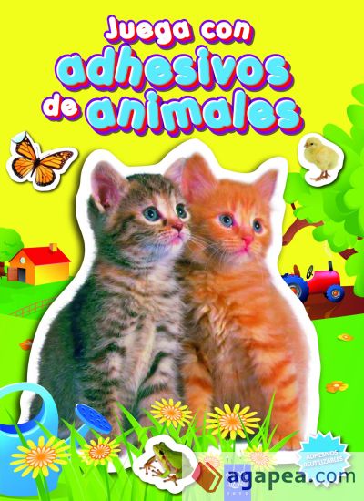 Juega con adhesivos de animales (amarillo)