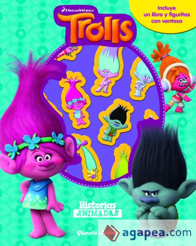 Trolls. Historias animadas: Libro con 10 figuritas