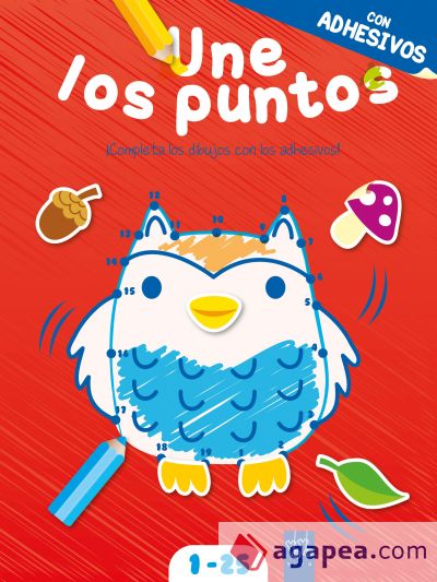 Une los puntos, ¡completa los dibujos con adhesivos! : 1-25