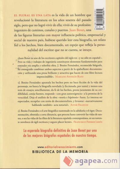 El plural es una lata. Biografía de Juan Benet