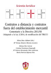 Portada de Contratos a distancia y contratos fuera del establecimiento mercantil: Comentario a la Directiva 2011/83. (Adaptado a la Ley 3/2014, de modificación del TRLCU)