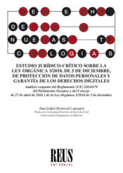 Portada de Estudio jurídico-crítico sobre la ley orgánica 3/2018, de 5 de diciembre, de protección de datos personales y garantía de los derechos digitales