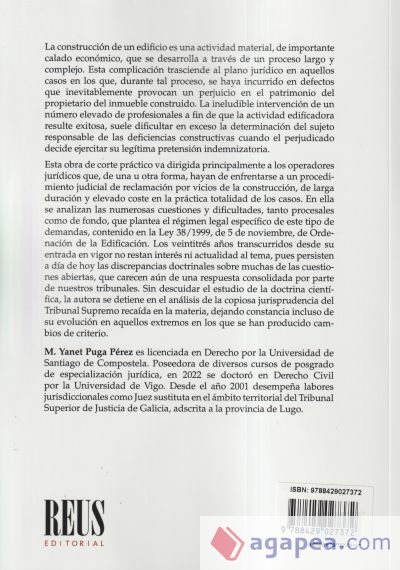 La acción de responsabilidad civil por daños ocasionados por vicios de la construccción