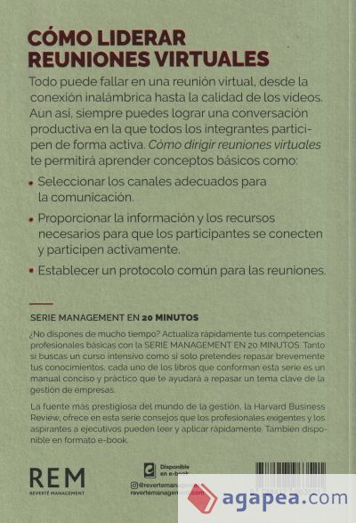 Cómo liderar reuniones virtuales. Serie Management en 20 minutos