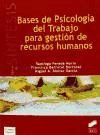 Portada de Bases de psicología del trabajo para gestión de recursos humanos