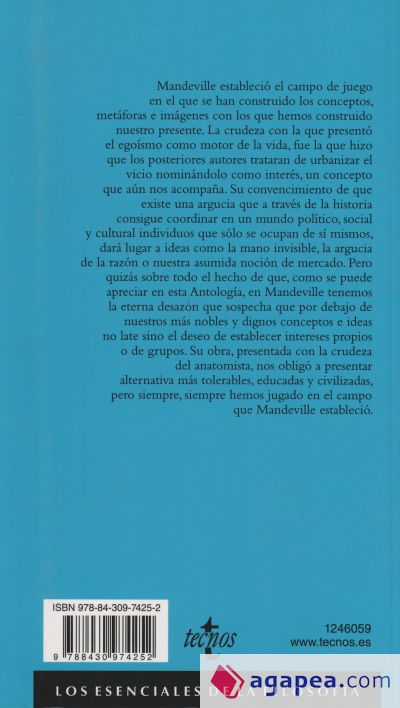 Antología de la obra de Bernard de Mandeville