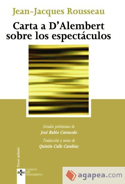 Carta a D´Alembert sobre los espectáculos