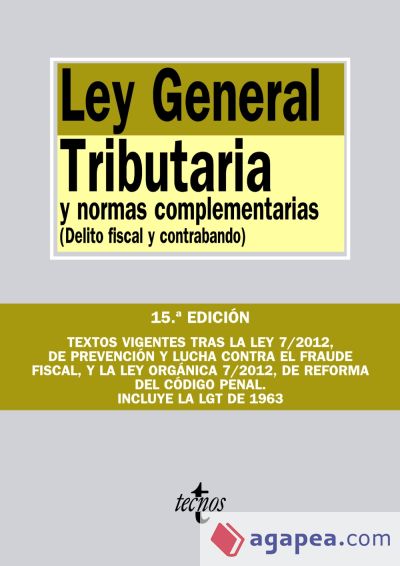 Ley General Tributaria y normas complementarias