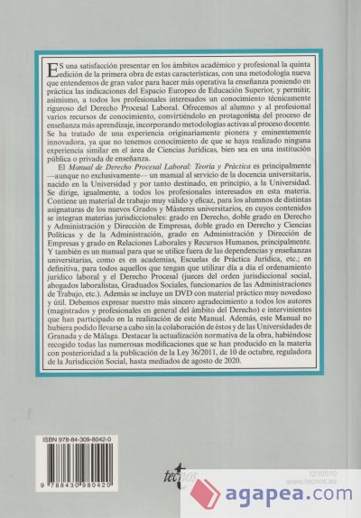 Manual de Derecho Procesal Laboral: Teoría y práctica