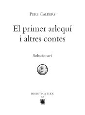 Portada de 24Solucionari. Antologia. Contes Pere Caders. Biblioteca Teide