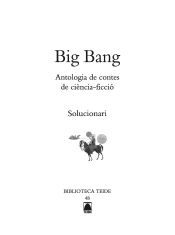 Portada de Big Bang : antologia de contes de ciència-ficció. Solucionari