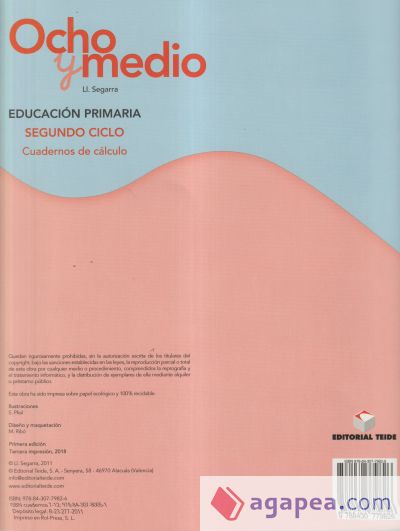 Ocho y medio 9. Cuaderno de cálculo. Segundo ciclo