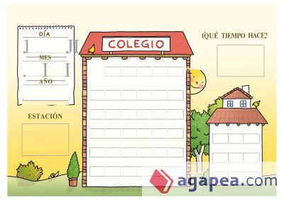 Panel escolar. Material de aula. Infantil