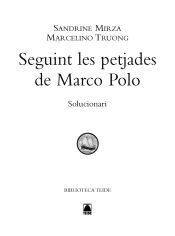 Portada de Solucionari. El llibre de les meravelles de Marco Polo. Biblioteca Teide