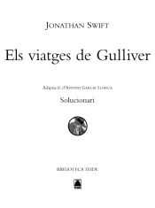 Portada de Solucionari. Els viatges de Gulliver. Biblioteca Teide