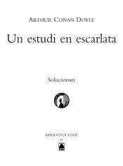 Portada de Solucionari. Estudi en escarlata. Biblioteca Teide